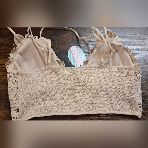 Wishlist Double Strap Scalloped Lace Bralette Romantic Feminine Long Line Small - Picture 3 of 6